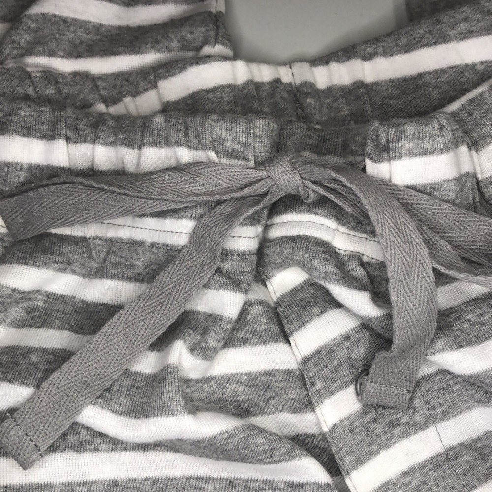 MENS 100% Cotton Pajama Set Gray and White Striped Size M New in open packaging - Picture 10 of 13